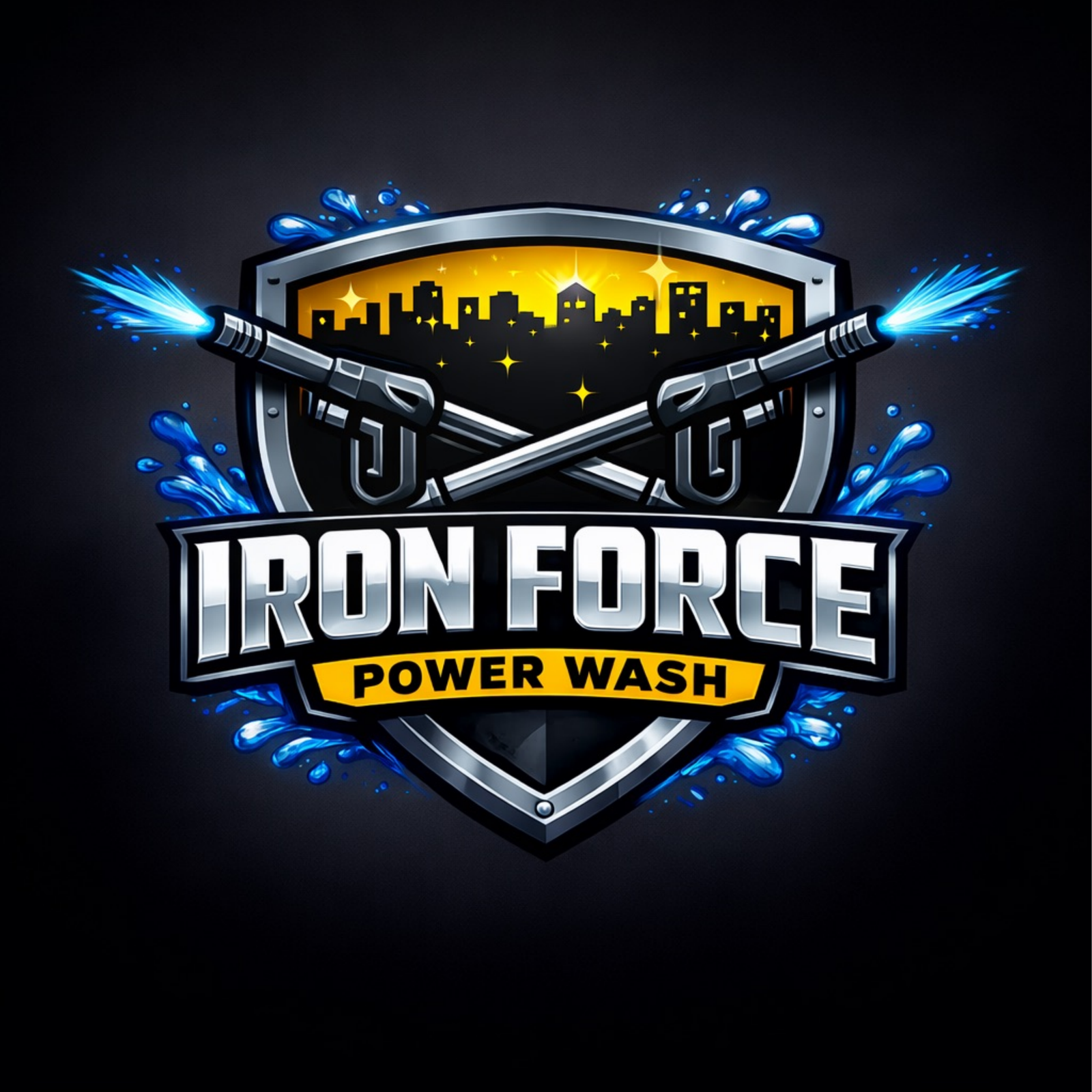 Iron Force Power Wash logo design